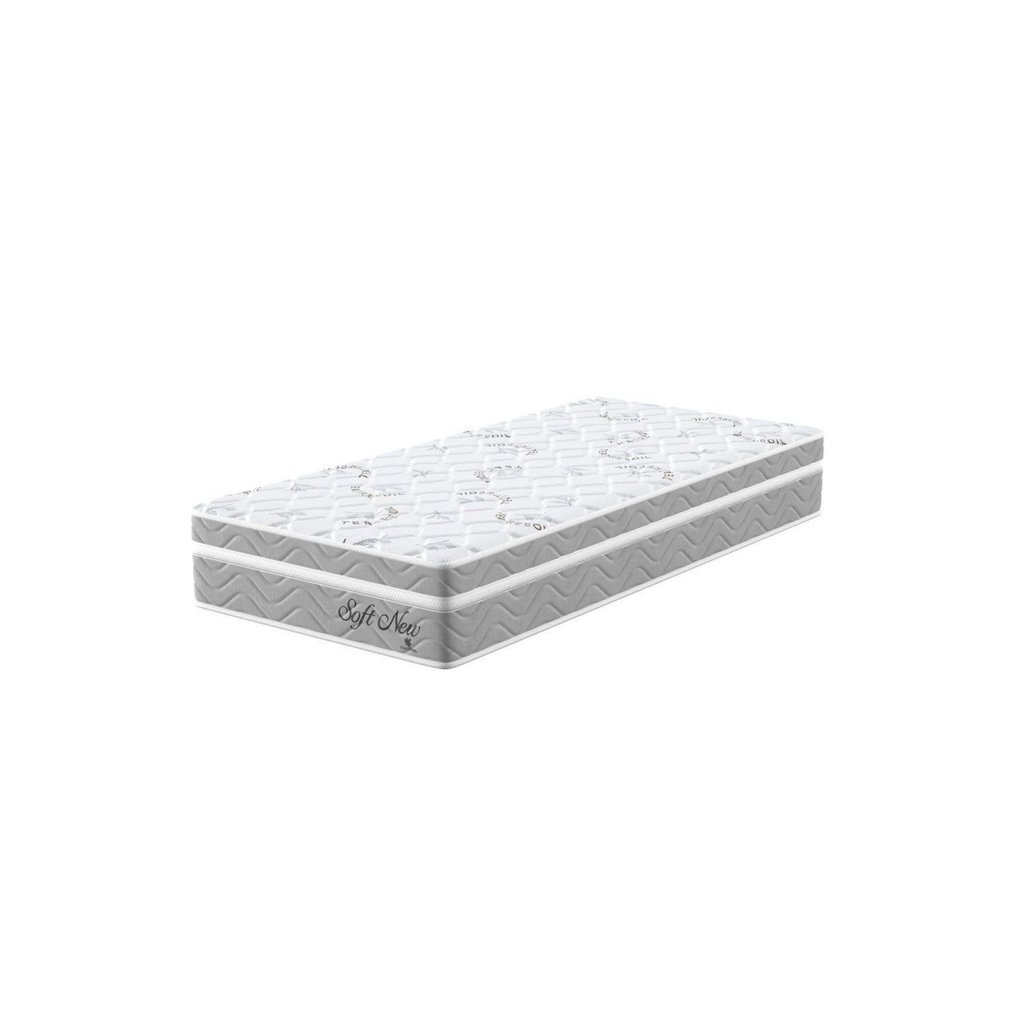 Colchão Solteiro Mola Ensacada 78CMX24CMX188CM Linha Soft New Montreal Cinza Solteiro Auxiliar