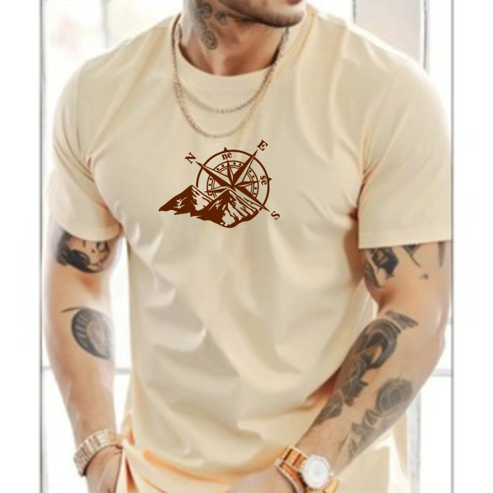 Camiseta Masculina Bussola Camisa Estilosa Confortável Perfeita 100% Algodão UNISEX