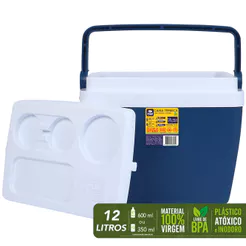 Caixa Térmica 12 Litros Azul Bel