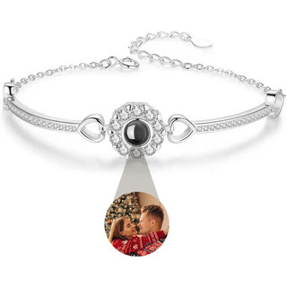 Pulseiras de Projeção Personalizadas para Mulheres, Pulseira Personalizada com Imagem Interna, Pulseira com Foto, Joias 