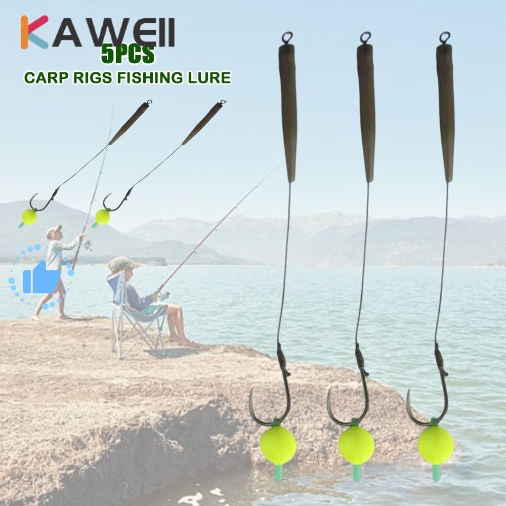 KAWEII 5 Peças De Gancho Para Equipamentos De Cabelo De Pesca , De Carpa Pronto Equipamento , Isca