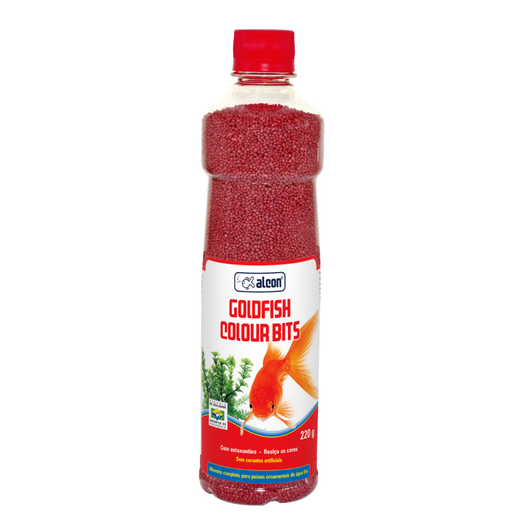 Alcon Goldfish Colours Bits 220g Ração para Kinguio com Realce das Cores e Nutrição Completa
