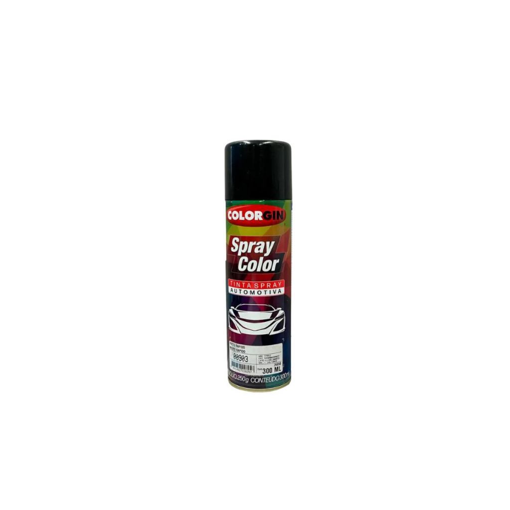 Spray Automotivo Colorgin Preto Brilhante 300ml