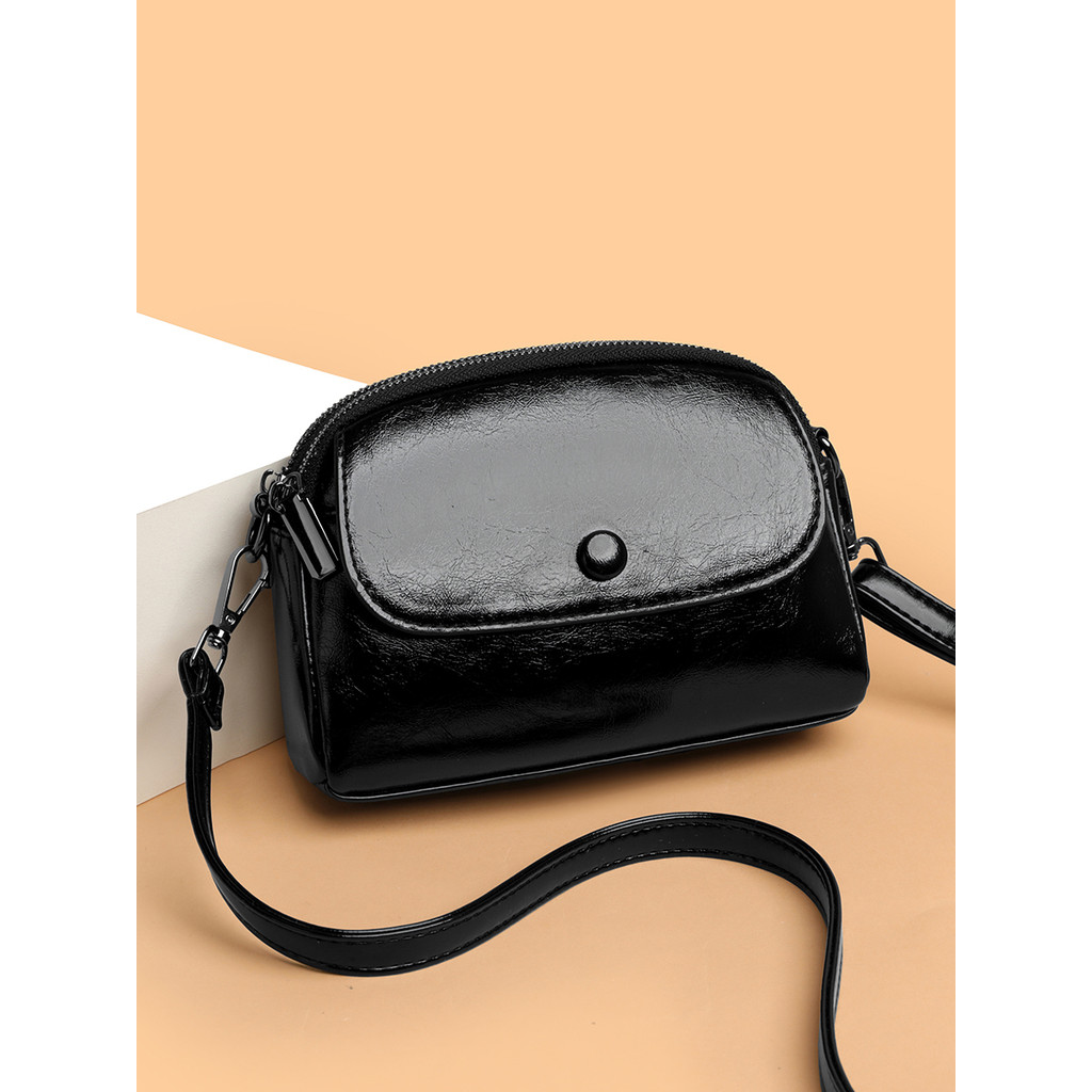 2026 Primavera Verão Novo Estilo Moda Pequena Bolsa Quadrada Couro Genuíno Multi-Compartimento Mini Bolsa para Celular C