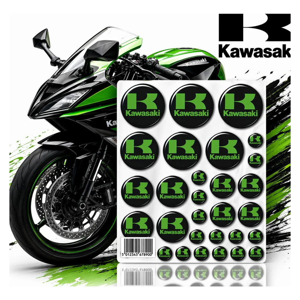 Adesivos Kawasaki Ninja 300 Resinados Verde Premium 3d