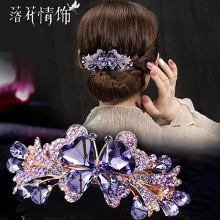 Grampo de cabelo coreia tamanho grande strass Hairpin Headdress primavera clipe de cabelo volta cabeça rabo de cavalo cl