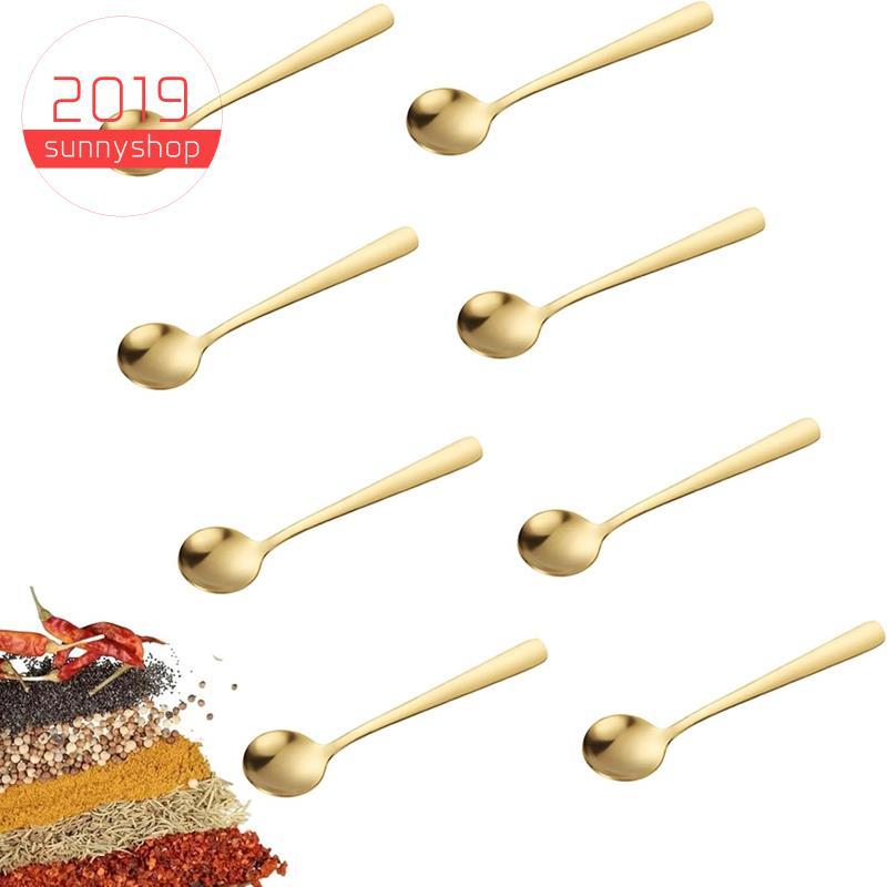 [Bestseller S] 8 PCS Mini Colheres , Minúsculas De Aço Inoxidável De 2.9 " Para Potes De Especiarias , Colher Pequena De