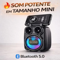 Caixa de Som Bluetooth Potente Radio Fm recarregável Kimiso