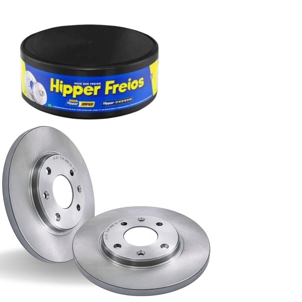 Par Disco Freio Dianteiro C3 1.4 8v 2002 ate 2012 SÓLIDO Hipper Freios