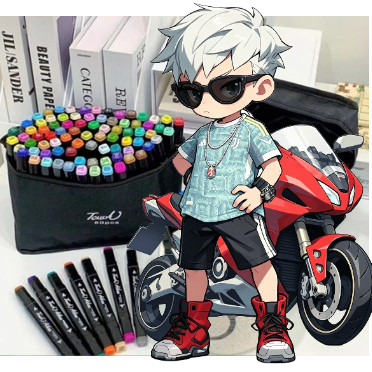 12/24/36/48/60/80/100peças Caneta Marcadora De Cabeça Dupla Conjunto De Canetas De Aquarela Especial Para Crianças