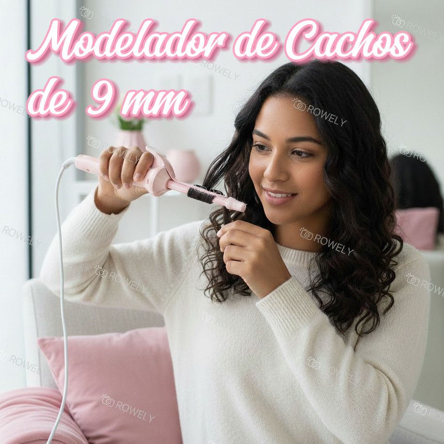 Modelador de Cachos Portátil 9mm Profissional para Viagens Cabelos Perfeitos em Qualquer Lugar