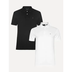 Kit Polo Aramis Original Masculina | Piquet Lisa Branca/Preta