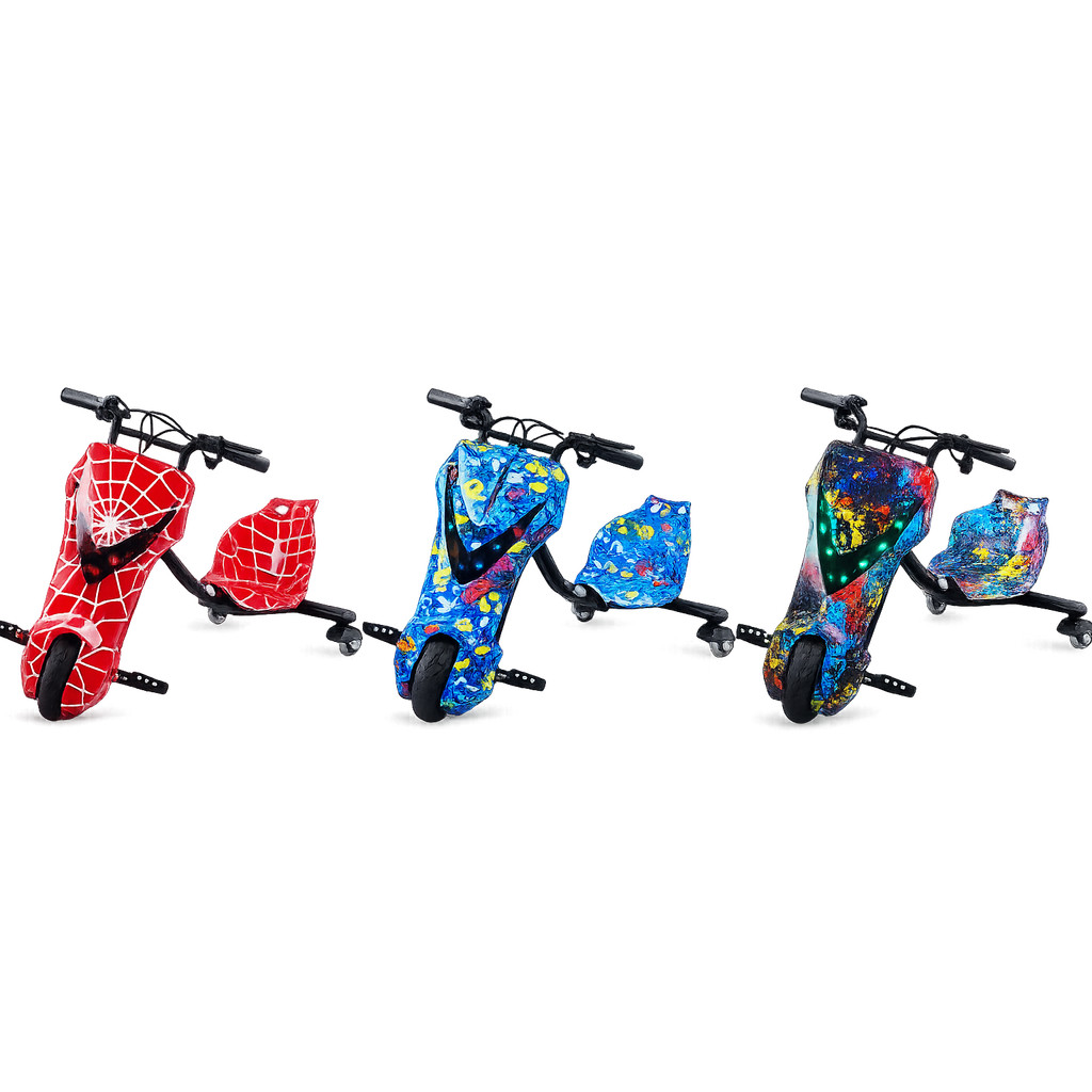Triciclo Elétrico Drift Infantil 6" 300W LED Bluetooth 3 Velocidades Brinquedo para Crianças