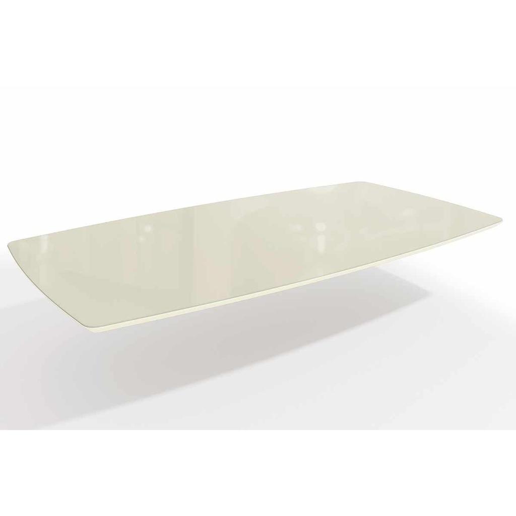 Tampo Mesa Sala de Jantar Madeirado c/Vidro TA52 Retangular 90x170cm Off White - Kappesberg