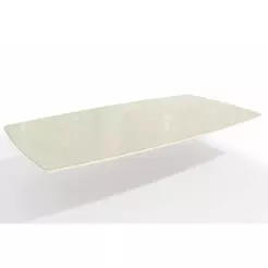 Tampo Mesa Sala de Jantar Madeirado c/Vidro TA52 Retangular 90x170cm Off White - Kappesberg