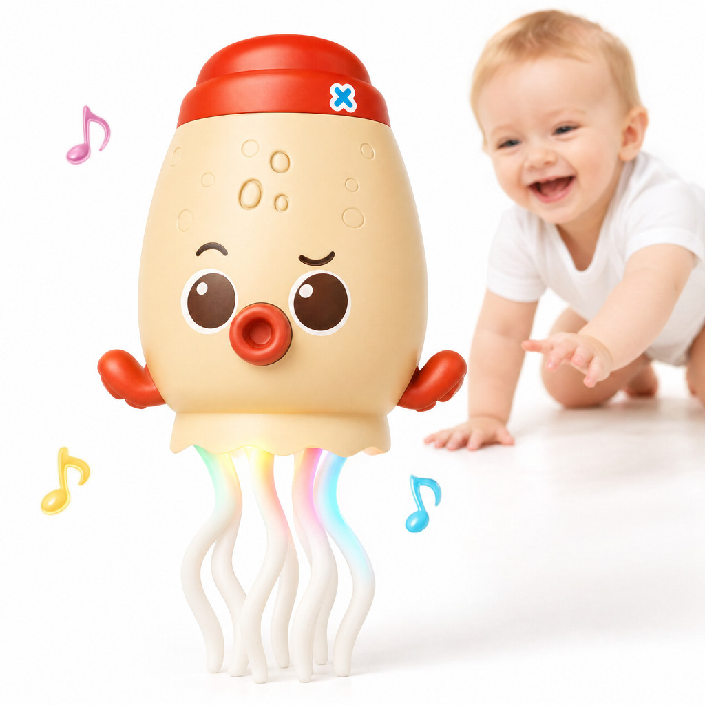 Brinquedo Polvo Dançante Dançarino Fujão Com Som Luzes E Sensor Brinquedo Recarregável