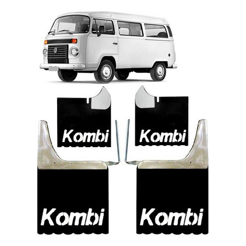 Kit Jogo Apara Barro Borracha Kombi Com Pintura 4 Peças
