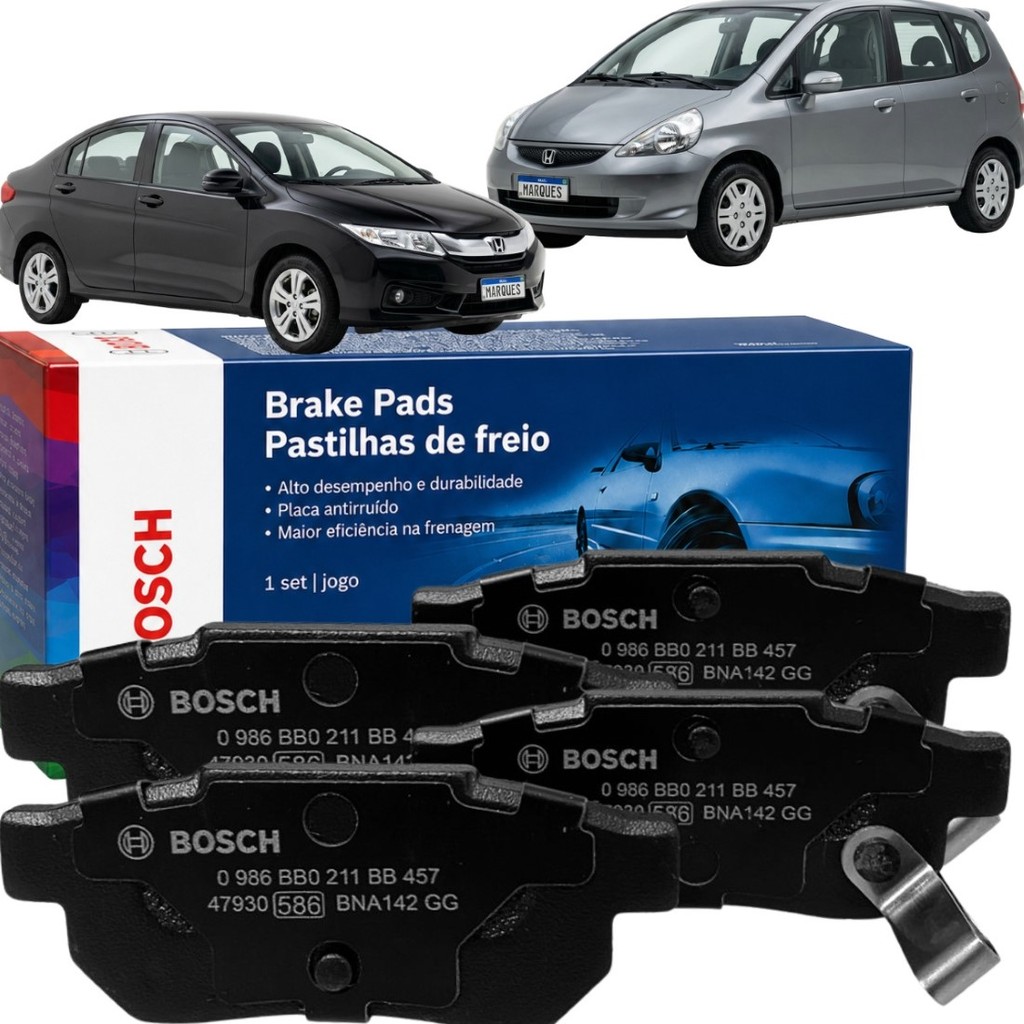 Pastilha Freio Traseira Honda City Fit 2009 2010 2011 2012
