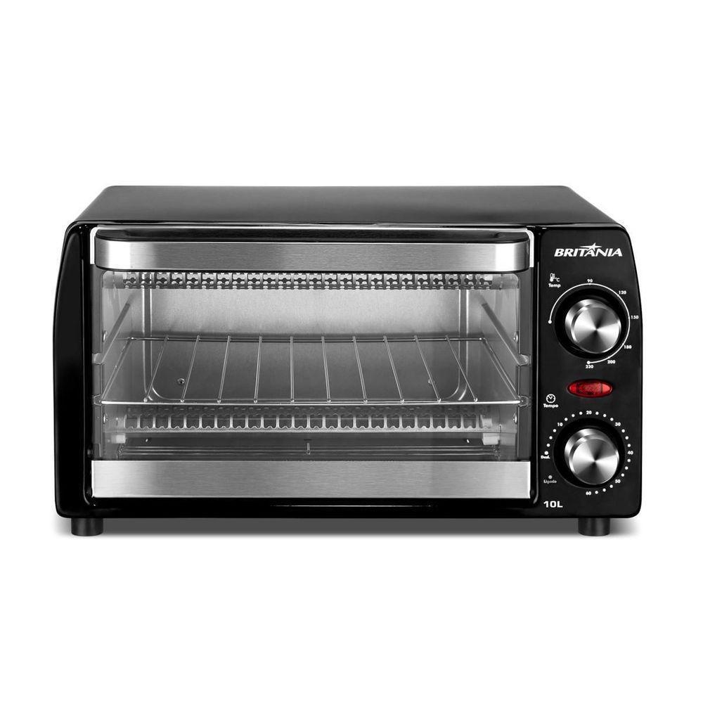 Imagem Forno Elétrico de Bancada Britânia BFE11 10L 1050W com Termostato e Timer Preto 220V