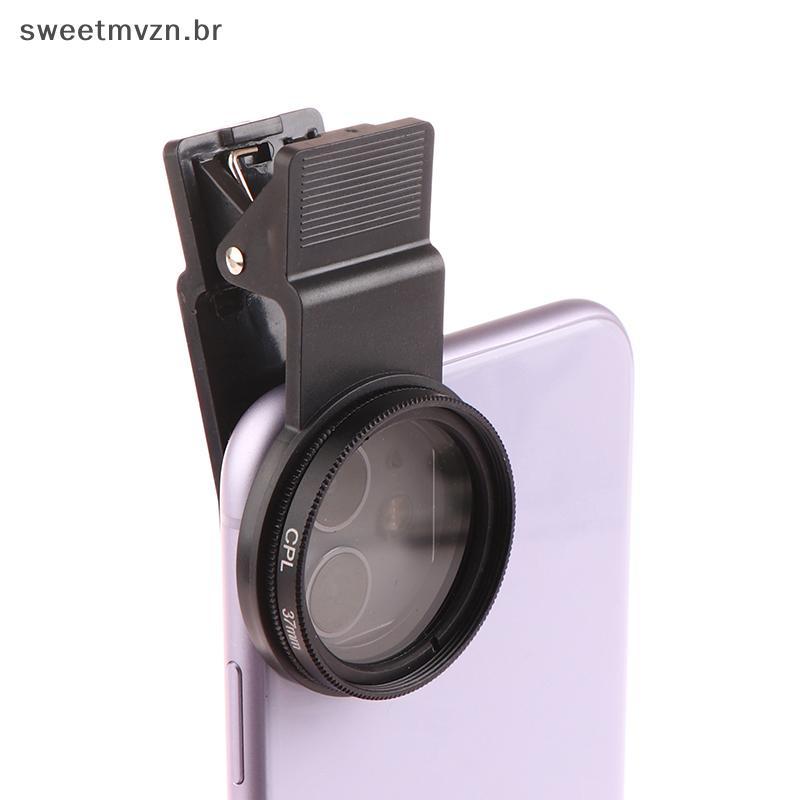 sweetmvzn Universal Com Clipe Portátil Profissional Telefone Polarizador Lente Grande Angular 37/52MM Filtro CPL Acessór