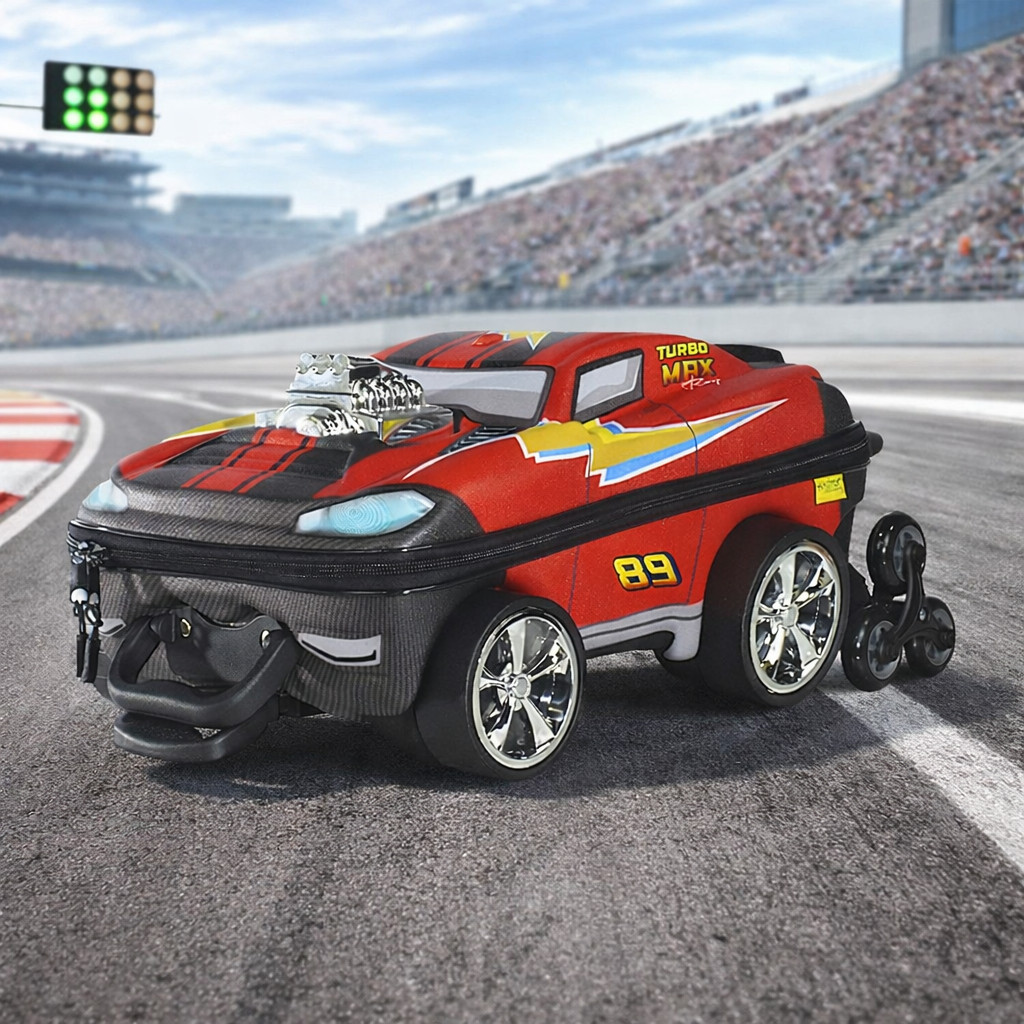 Mala Escolar Infantil Turbo Max Rodinhas Giro 360 Vermelha Viagem