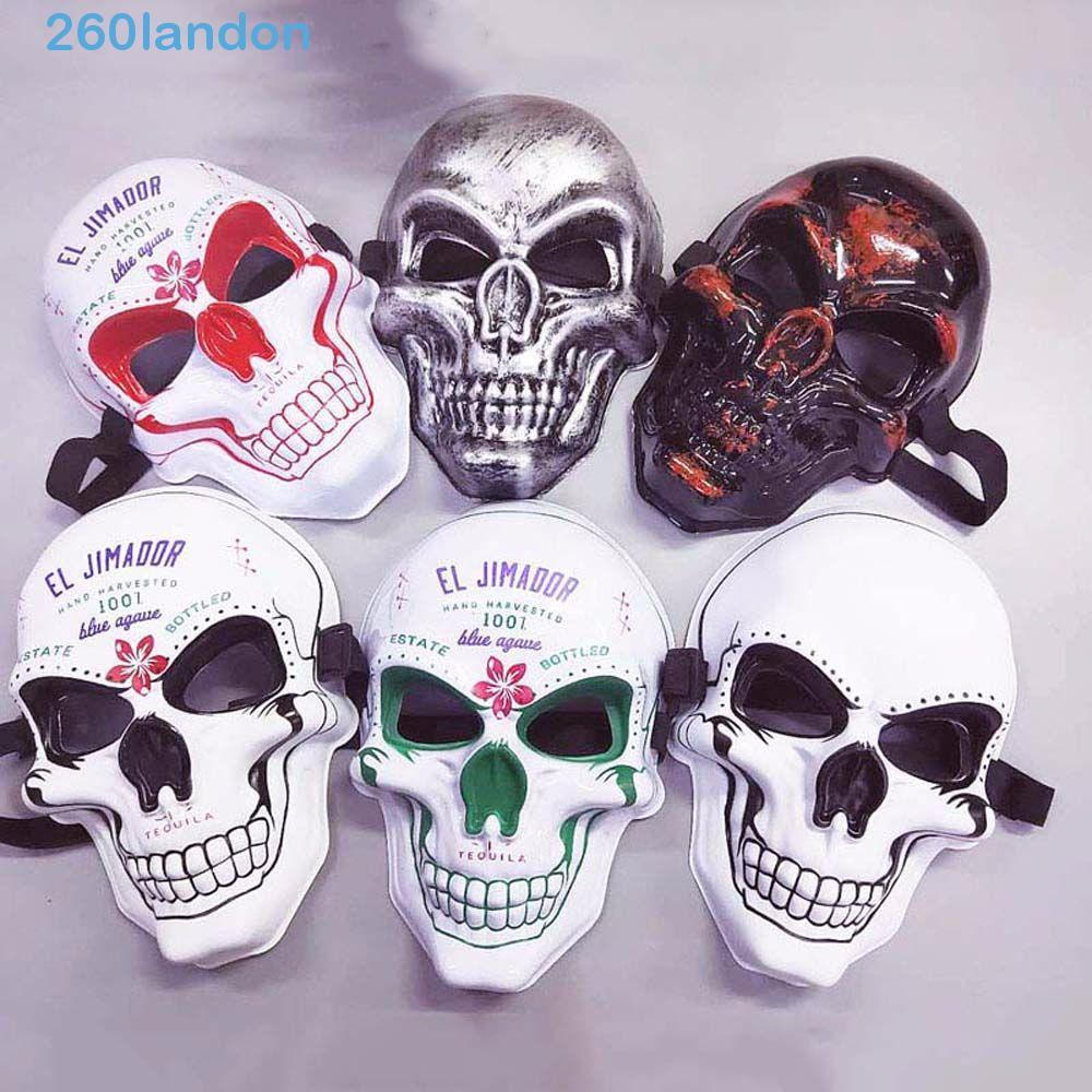 LANDON Horror Máscara Halloween Crânio Plástico Headwear Multicolor Party Adereços