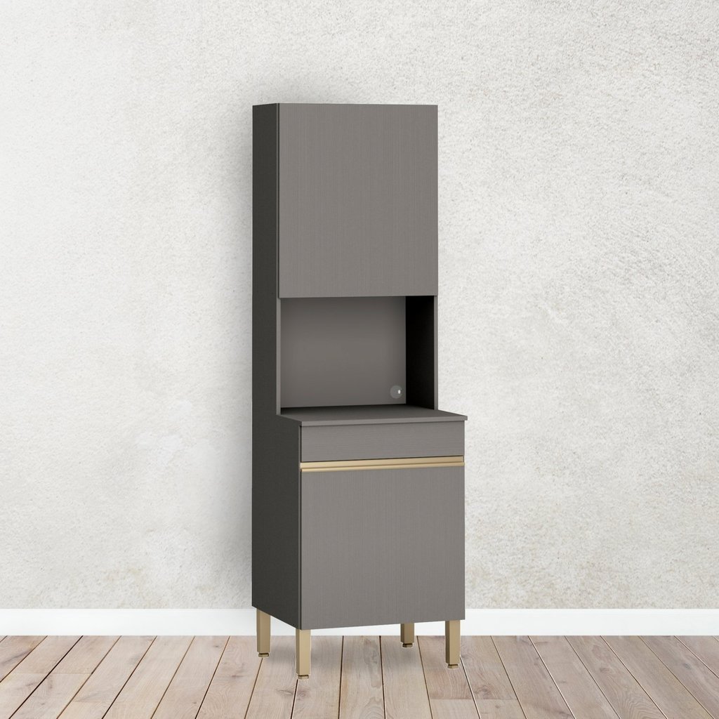 Paneleiro para Cozinha 2 Portas 60cm Line Gris Gris