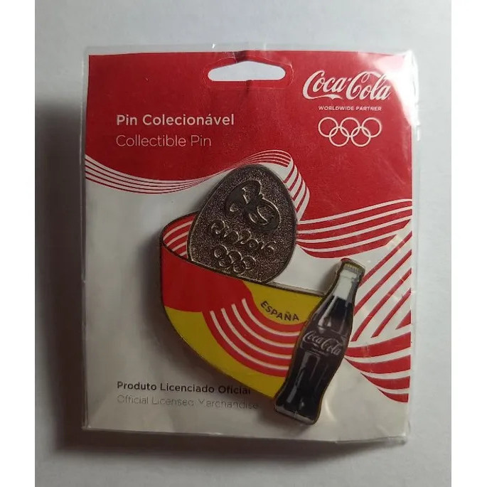 Pin  Coca-cola  Rio 2016 - Espanha. Elimatec Moedas Antigas.