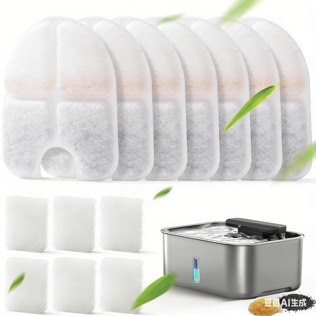 Filtros de substituição para dispensador de fonte de água de aço 12L newpet com sistema de filtragem de 6 camadas