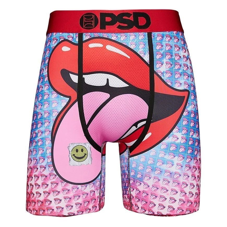 Psd Roupa íntima masculina de seda gelada de secagem rápida Boxer esportivo calção de banho estampado calças de cinco po