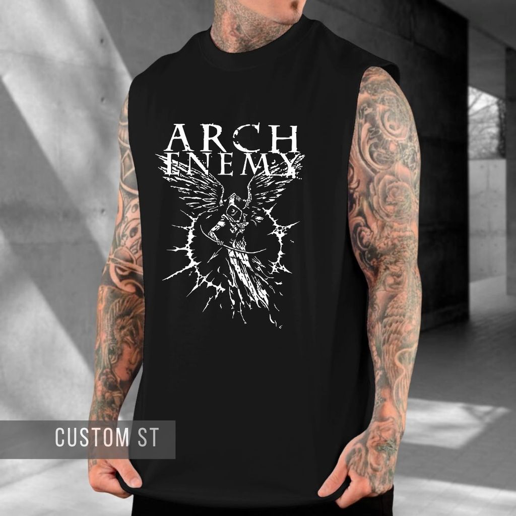 Regata Oversized Arch Heavy Metal Banda Death Metal Melodico Rock Anjo Caido Asas Caveira Musica Enemy Show