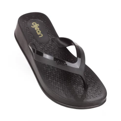 Chinelo Dijean Plataforma Preto - Feminino