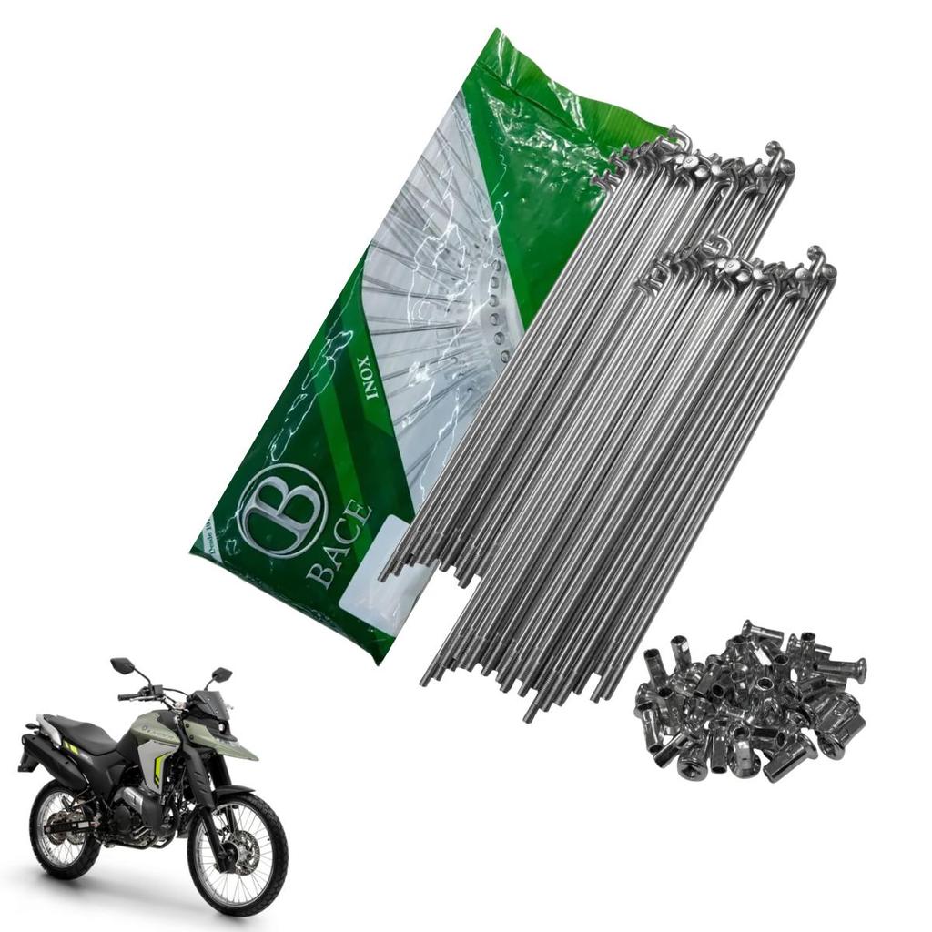 Jogo Raio Roda Lander250 X Motard Traseiro Inox 4mm Marca Bace Roda