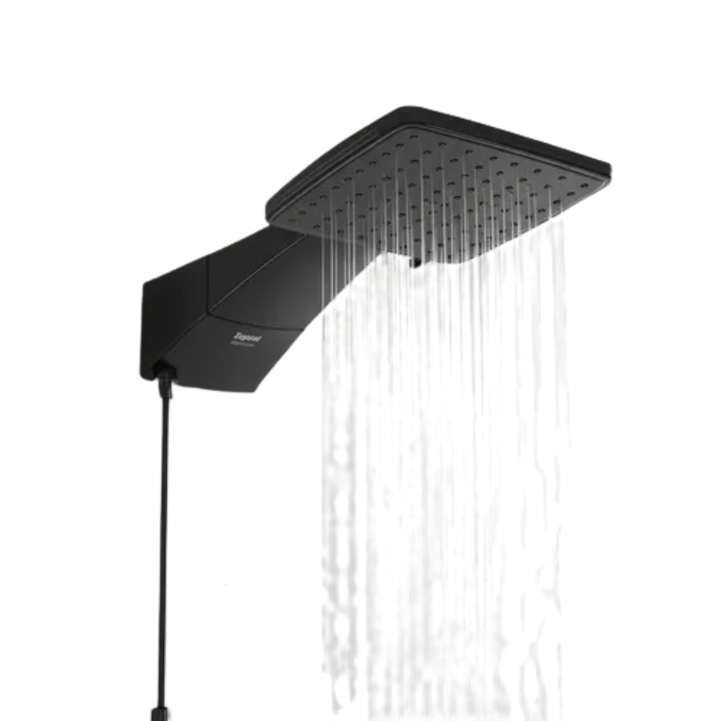 Chuveiro Black Quadratta Ducha Eletrônico Preto 220v 7700w Zagonel