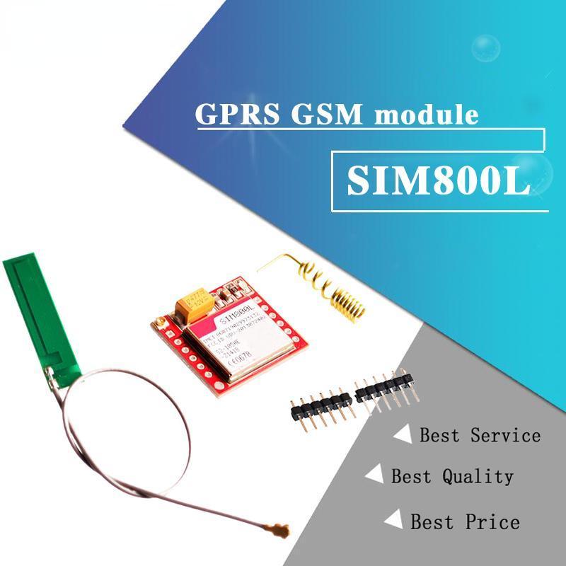 SIM800L GPRS GSM Módulo Micro Cartão SIM Núcleo Quad-band TTL Porta Serial Antena PCB Sem Fio