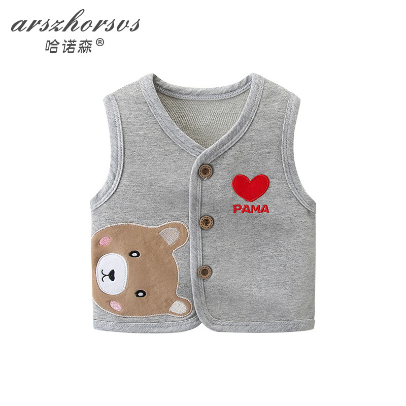 Colete de bebê roupa exterior menino primavera outono roupas estilo fino puro algodão crianças colete feminino bebê cole