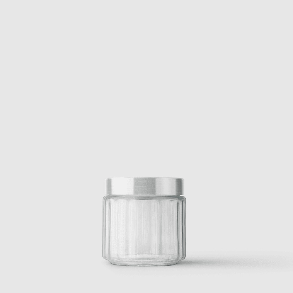 Pote de Vidro Redondo Collection 800ml Inox Escovado Invicta