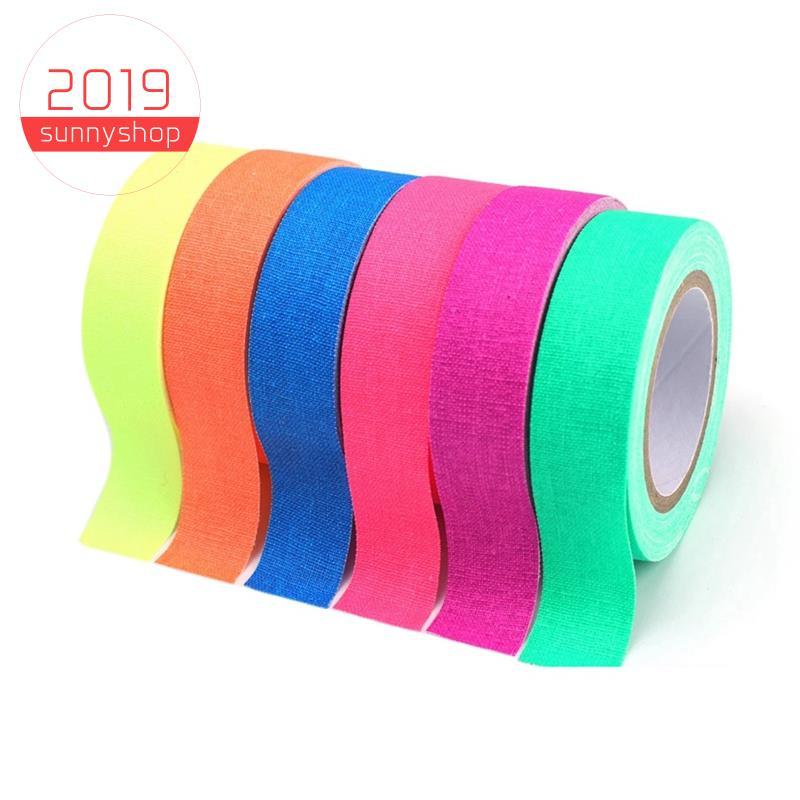 [Bestseller S] Fitas De Algodão Fita De Festa Neon Néon De Aviso De Segurança UV Adereços De Palco Casamento Casa Fácil 