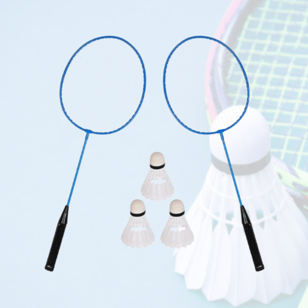 Kit Badminton Completo 2 Raquetes 3 Petecas com Bolsa Esporte Lazer Jogo