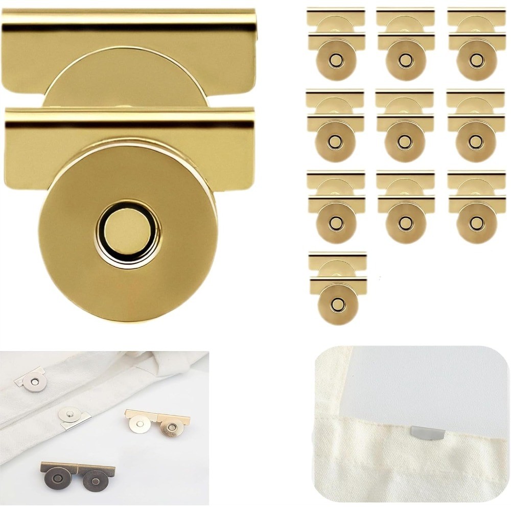 Botão De Pressão Magnético Sem Fivela De Costura Fecho Fácil De Instalar Para Bolsa De Roupas Tote DIY Repair Craft