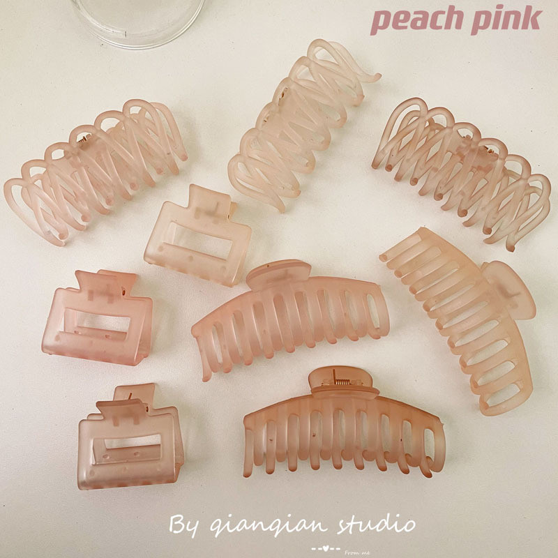 Raspberry Black Tea _ Pink Series Grab Clip Tamanho Grande Coreano ins Elegante Temperamento Fosco Grampo de Cabelo