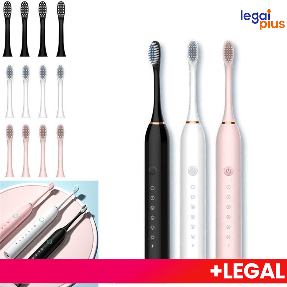 Escova Dental Elétrica Sônica Recarregável Branqueamento 5 Modos USB IPX7