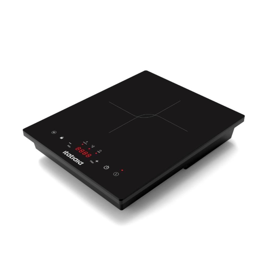 Cooktop Indução Itatiaia Essencial 1Q 127V Preto Portátil 1500W Segurança Controle Temporizador