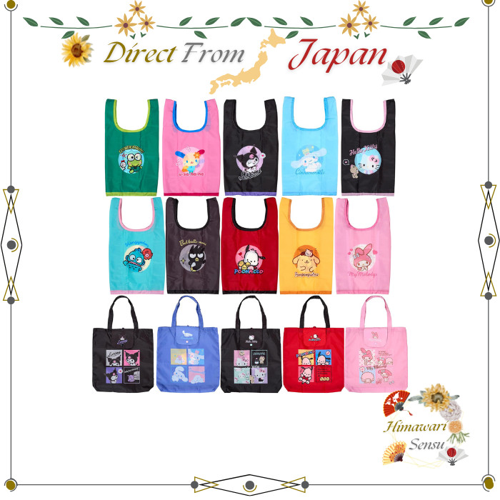 Sanrio Character TOTE Eco Bag Water Repellent Carabiner Shopping Bag【 Direct from Japan 】