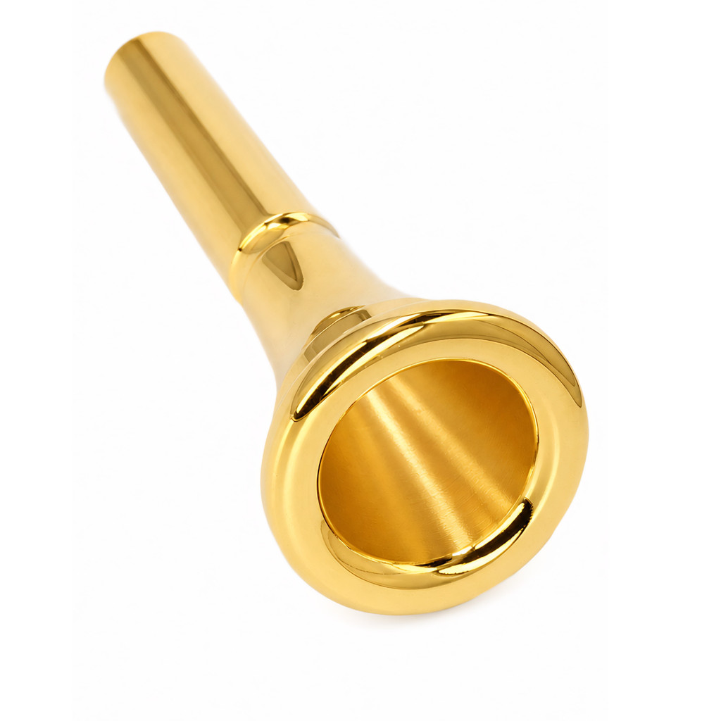 Bocal Para Trompa Francesa Em Metal Acabamento Dourado Alta Qualidade