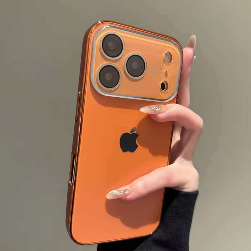 Novo Luxo Banhado A Ouro Com Lente De Vidro Caso iPhone 17 16 15 14 13 12 11 Pro Max Resistente Choques Capa Traseira
