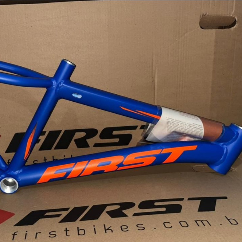 QUADRO MTB SMITT GOLD, JUVENIL ARO 20 ALUMINIO - FIRST - AZUL HUNTER/LARANJA E PRETO FOSCO