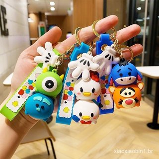 Chaveiros Dumbo Mickey Mouse Pooh Bear Pendant Porta-Chaves Para Carros