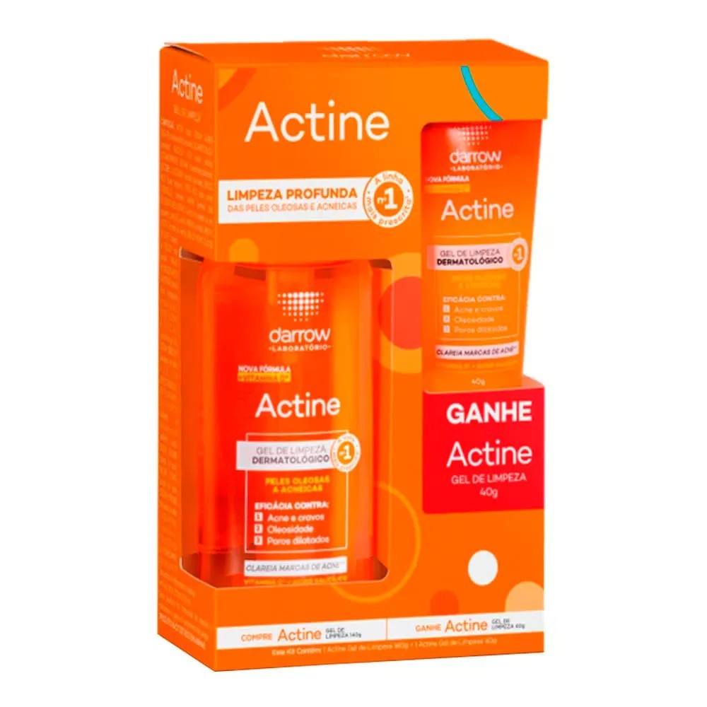 KIT ACTINE DARROW GEL DE LIMPEZA 140G + GEL LIMPEZA 40G