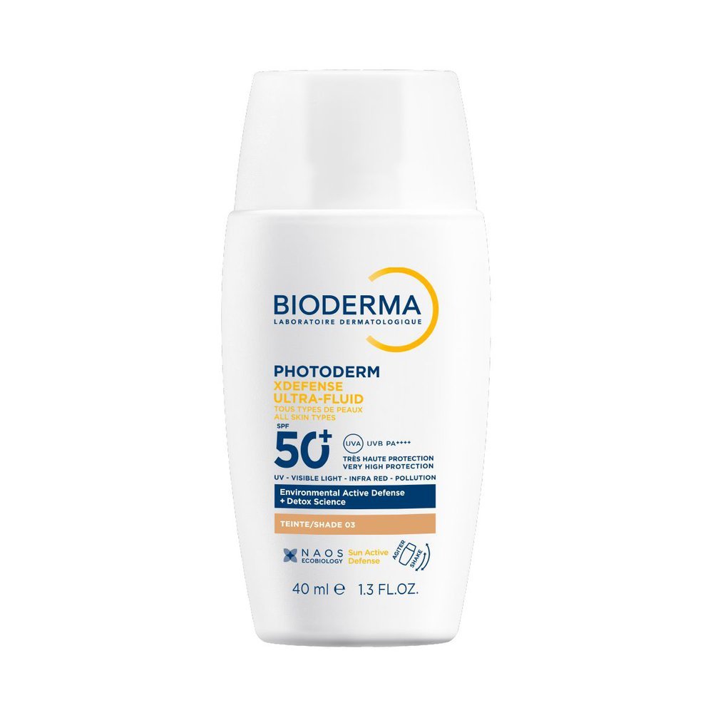 Protetor Solar Facial Bioderma Photoderm XDefense Ultra Fluid FPS 50+ Cor 03 40ml